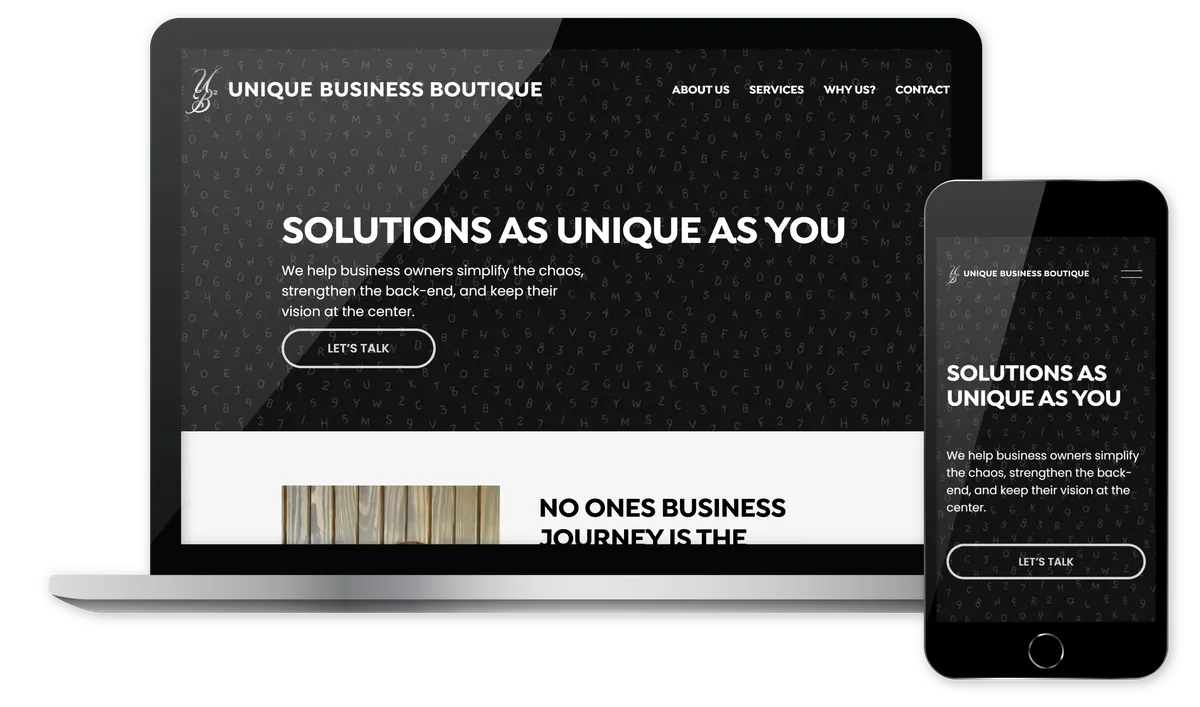 Unique Business Boutique website